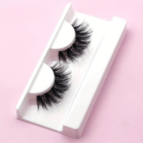 1 Pairs Wispy Faux Mink Lashes, 3D Fluffy False Eyelashes, Dramatic Volume - Picture 3 of 8
